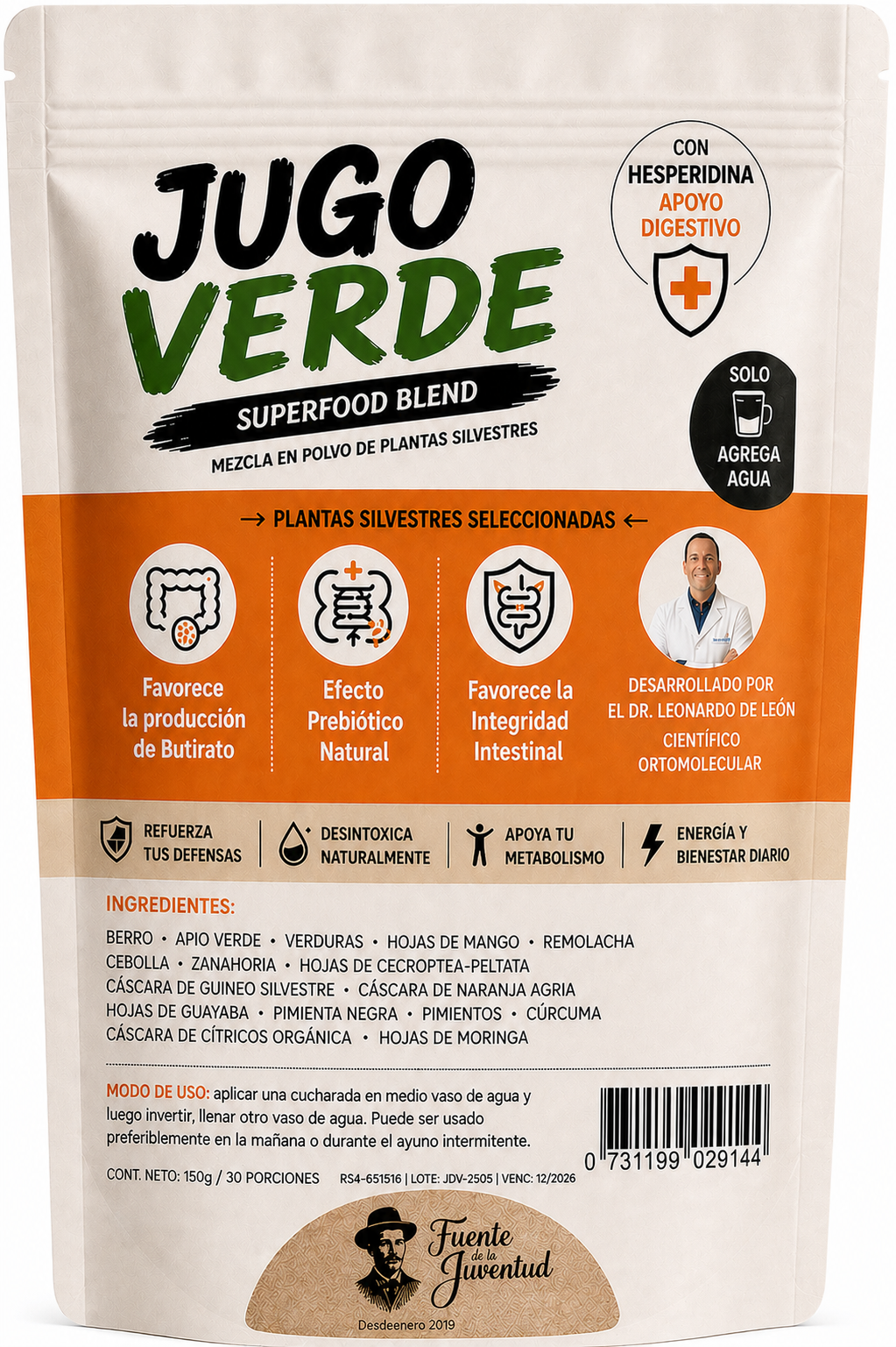 Jugo Verde Naranja – Apoyo Digestivo