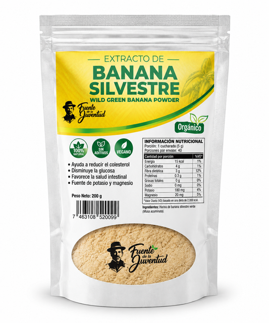 POLVO DE BANANA SILVESTRE 250 Gramos