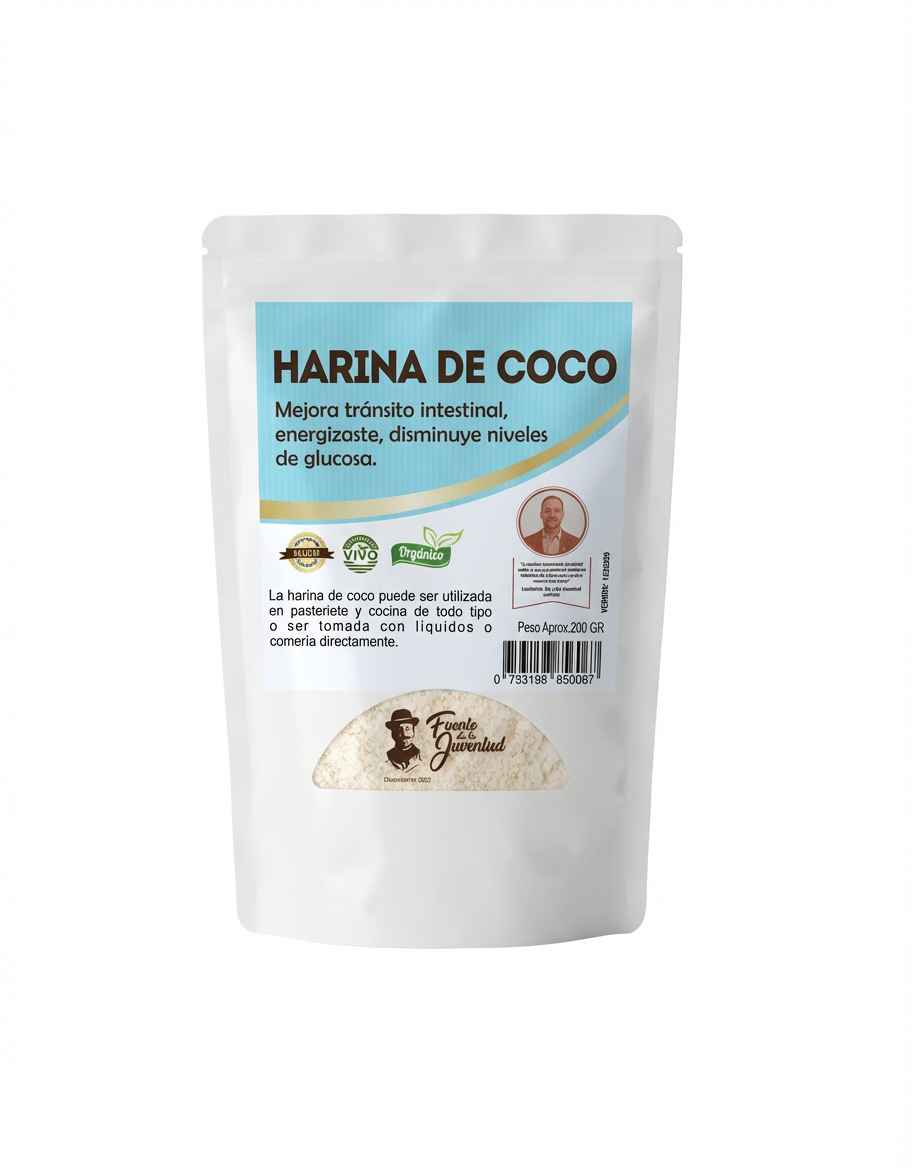 Harina de Coco 100% Natural – Sin Gluten, Rica en Fibra y energía