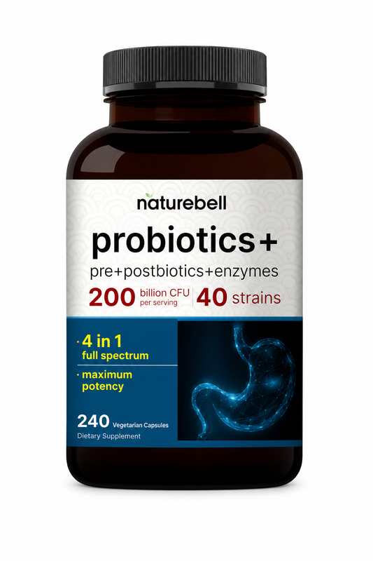 NatureBell Probióticos 200 Mil Millones UFC – 240 Cápsulas Vegetarianas